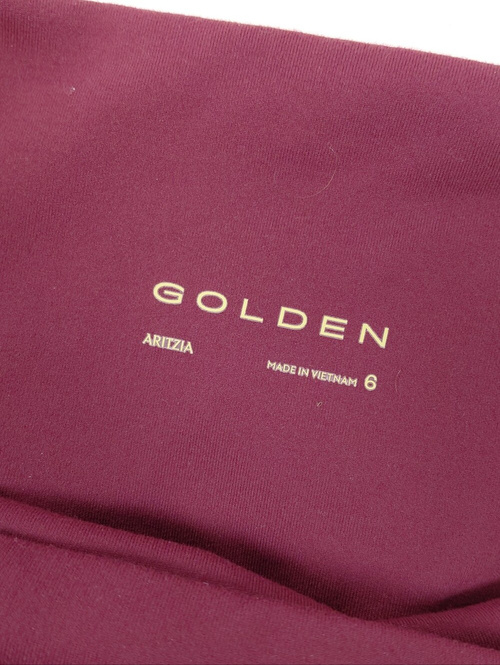 Aritzia Golden Leggings Size 6 Burgundy Red Workout Gym Yoga Active - Picture 5 of 5